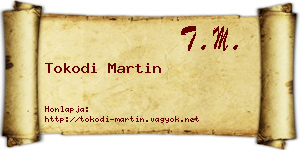 Tokodi Martin névjegykártya