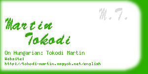 martin tokodi business card